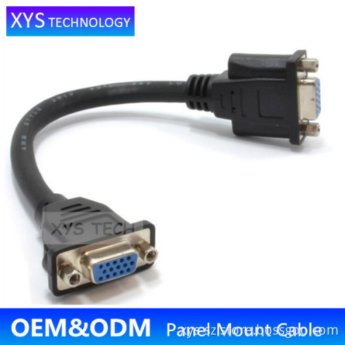 XYS TECH Alibaba Website HDB15pin Female to Female Cable VGA Panel Mount Cable/